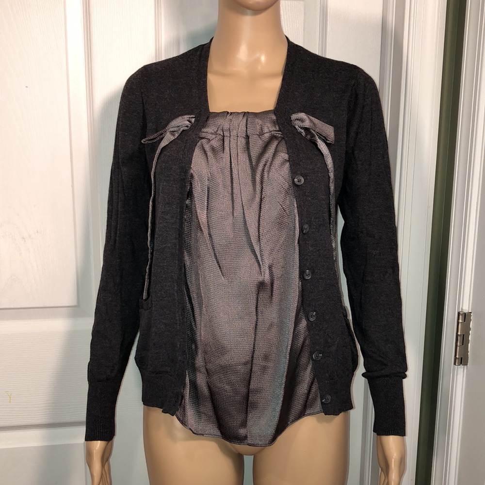 Simply Vera Vera Wang Grey Cardigan. PM